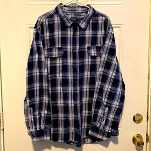 Faded Glory blue and white flannel